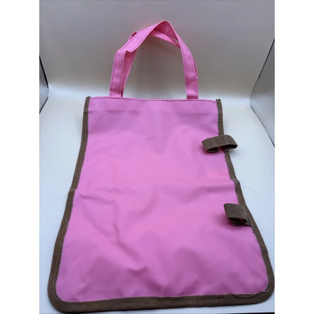 Vtg 90s Disney Pink Pocahontas Meeko Vinyl Pyramid Disneyana Tote Bag 11